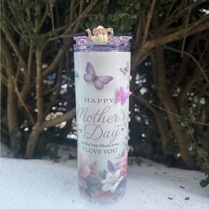 Mother's Day Floral Butterfly Tumbler - Pink
